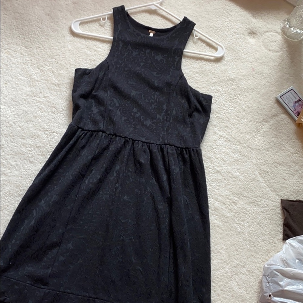 Black razor cut sundress